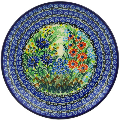 Polish Pottery Dinner Plate 10&frac12;-inch Spring Meadow UNIKAT