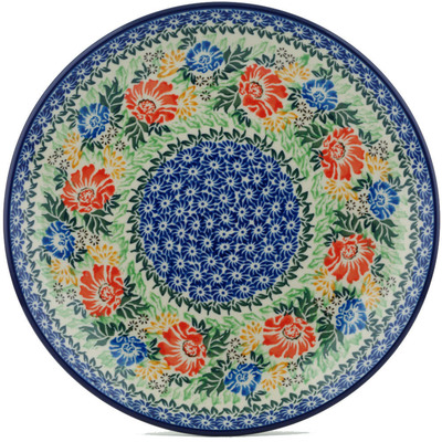 Polish Pottery Dinner Plate 10&frac12;-inch Summer Bouquet UNIKAT