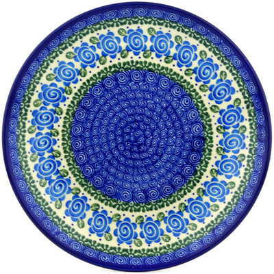 Polish Pottery Dinner Plate 10&frac12;-inch Swirling Cabbage