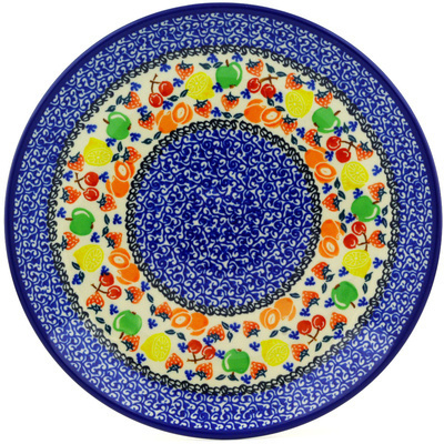 Polish Pottery Dinner Plate 10&frac12;-inch Tutti Frutti UNIKAT