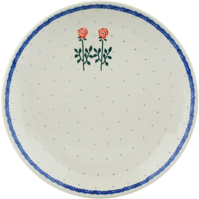 Polish Pottery Dinner Plate 10&frac12;-inch Two Roses