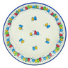 Polish Pottery Dinner Plate 10&frac12;-inch Village In Spectrum UNIKAT