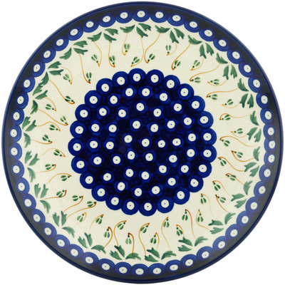 Polish Pottery Dinner Plate 10&frac12;-inch Weeping Bells