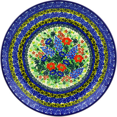 Polish Pottery Dinner Plate 10&frac12;-inch Wildflower Field UNIKAT