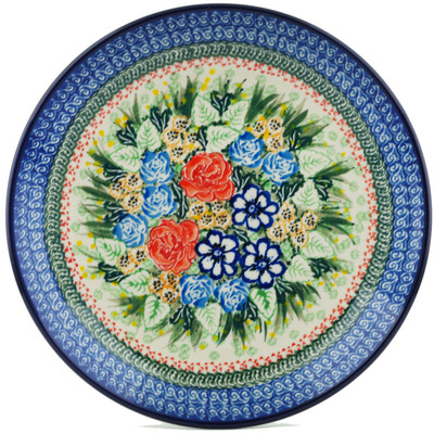 Polish Pottery Dinner Plate 10&frac12;-inch Wonderful Flowers UNIKAT