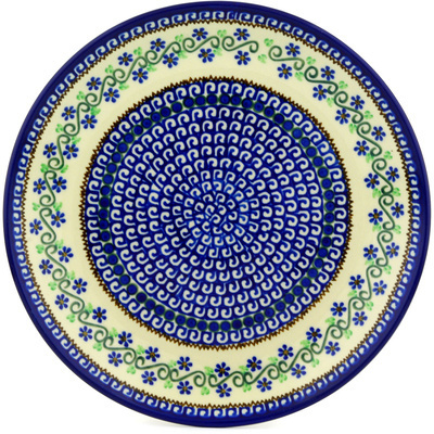 Polish Pottery Dinner Plate 10&frac12;-inch Woven Pansies