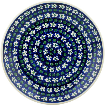 Polish Pottery Dinner Plate 10&frac12;-inch X&#039;s And O&#039;s