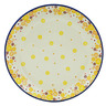 Polish Pottery Dinner Plate 10&frac12;-inch Yellow Daisy Chain
