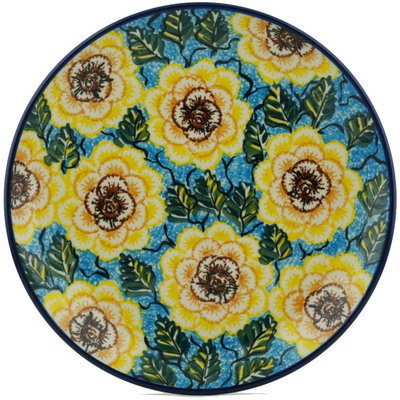 Polish Pottery Dinner Plate 10&frac12;-inch Yellow Meadow UNIKAT