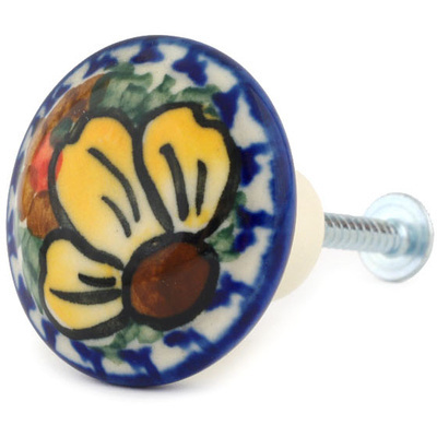 Polish Pottery Drawer knob 1-2/3 inch Autumn Garden