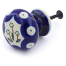 Polish Pottery Drawer knob 1-3/8 inch Springing Daisies