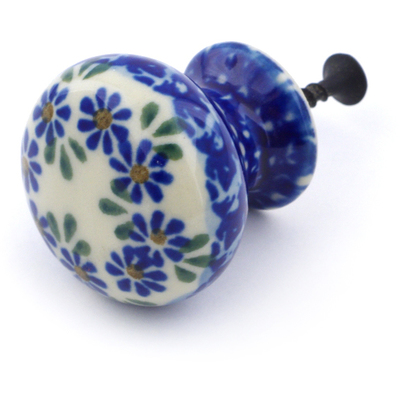 Polish Pottery Drawer knob 1-3/8 inch Wildflower Garland