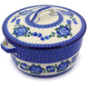 Polish Pottery Dutch Oven 8-inch Blue Poppies
