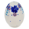 Polish Pottery Egg Figurine 3&quot; The Floral Wish