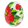 Polish Pottery Egg Figurine 4&quot; Spring&#039;s Bloom UNIKAT