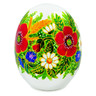 Polish Pottery Egg Figurine 6&quot; Poppy Spring