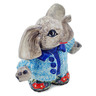 Polish Pottery Elephant Figurine 9&quot; Baby Blue&#039;s Best UNIKAT