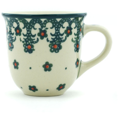 Polish Pottery Espresso Cup 2 oz Winter Garden