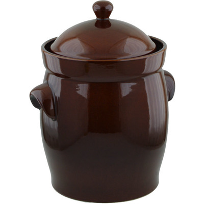 Stoneware Fermenting Crock Pot 15L (4.5 gal) Brown