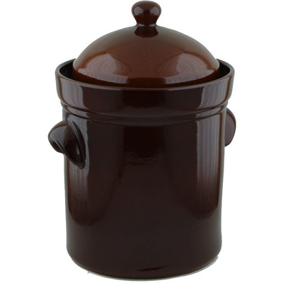 Stoneware Fermenting Crock Pot 20L (5.5 gal) Brown