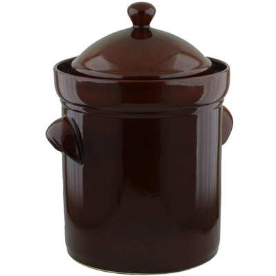 Stoneware Fermenting Crock Pot 25L (6.6 gal) Brown