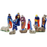 Polish Pottery Figurine Nativity Set 0&quot; Jewel Garden UNIKAT