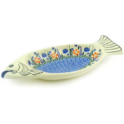 Polish Pottery Fish Shaped Platter 15&quot;