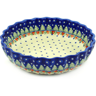 Polish Pottery Fluted Bowl 11&quot;