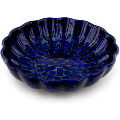 Polish Pottery Fluted Bowl 9&quot;