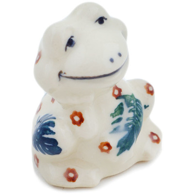 Polish Pottery Frog Figurine 2&quot; Pineapple Parade