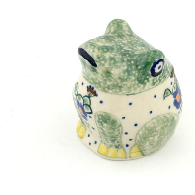 Polish Pottery Frog Figurine 3&quot;