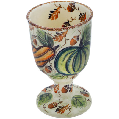 Polish Pottery Goblet 11 oz Autumn Produce UNIKAT