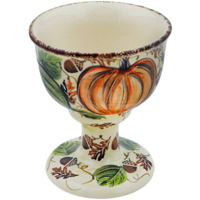 Polish Pottery Goblet 8 oz Autumn Produce UNIKAT