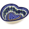 Polish Pottery Heart Shaped Bowl 6&quot; Mother&#039;s Love UNIKAT