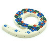 Polish Pottery House Number SIX (6) 4-inch Spring Wreath