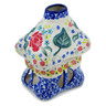 Polish Pottery House Shaped Candle Holder 5&quot; Glorious Rose