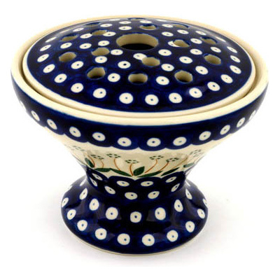 Polish Pottery Ikebana Vase 6&quot; Springing Daisies