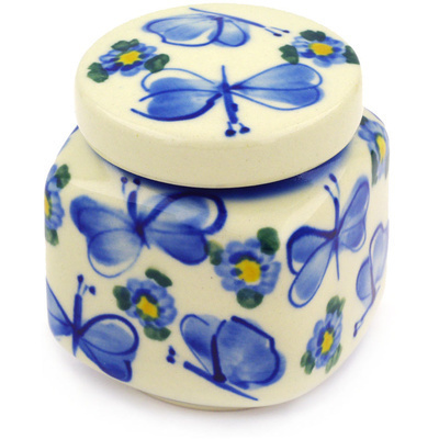 Polish Pottery Jar with Lid 3&quot;