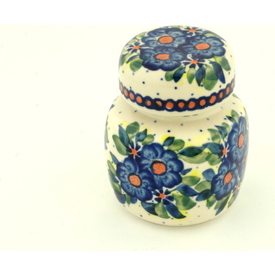 Polish Pottery Jar with Lid 4&quot; Bright Buds