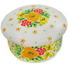 Polish Pottery Jar with Lid 4&quot; Bright Spring UNIKAT