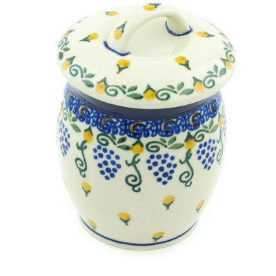 Polish Pottery Jar with Lid 6&quot; Tuscan Dreams