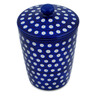 Polish Pottery Jar with Lid 7&quot; Blue Eyes