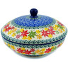 Polish Pottery Jar with Lid 7&quot; Fall Vibes