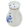 Polish Pottery Jar with Lid 8&quot; Azure Wildflowers