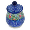 Polish Pottery Jar with Lid 8&quot; Rose Garden UNIKAT