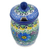 Polish Pottery Jar with Lid with Opening 4&quot; Summer Garden UNIKAT