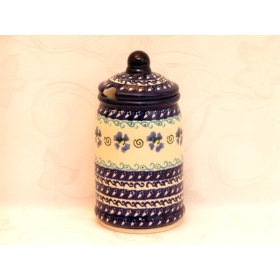 Polish Pottery Jar with Lid with Opening 7&quot;