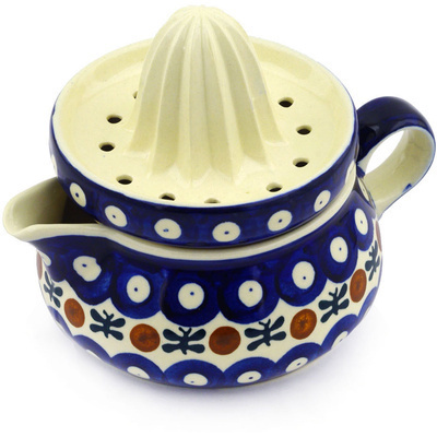 Polish Pottery Juice Reamer with Jug 6&quot; Mosquito