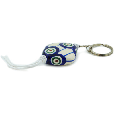 Polish Pottery Key Holder 6&quot; Traditional Peacock