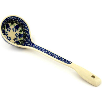 Polish Pottery Ladle 13&quot; Texas Bluebell